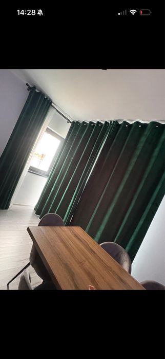 Draperie de Textura Groasa 90% Blackout Verde Calitate impecabilǎ