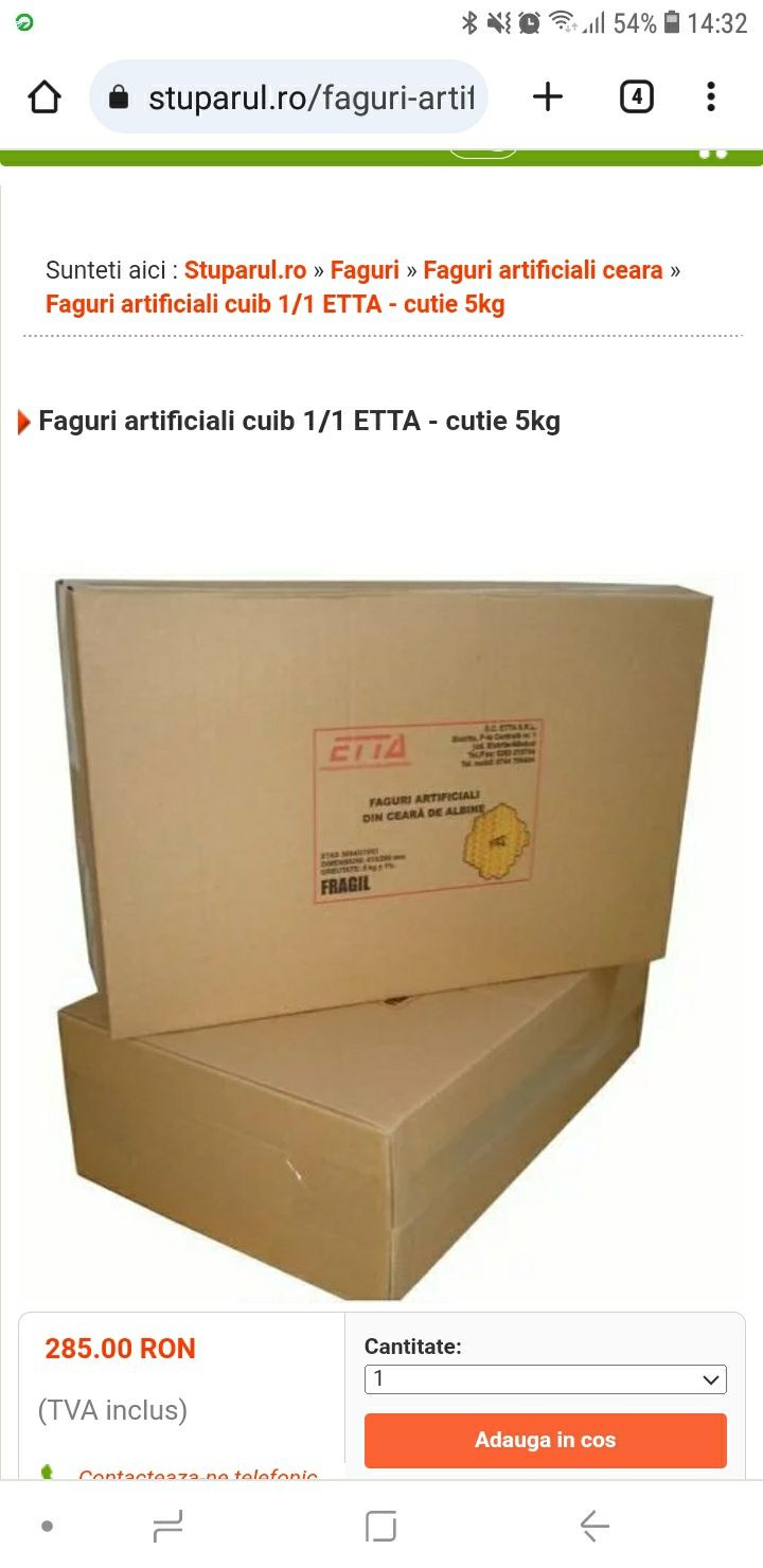 Faguri artificiali din ceara 1/1 ETTA