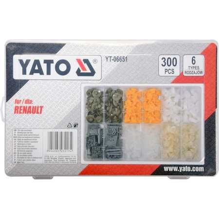 Set 300 clipsuri tapiterie Renault Yato YT-06651