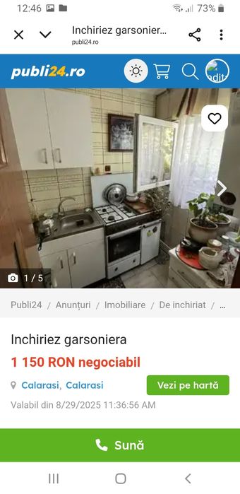 Închiriez garsoniera