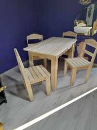 Set Masa cu 4 scaune din lemn