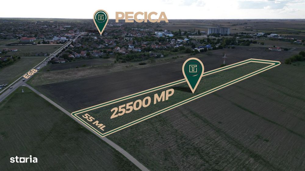 Teren intravilan cu poțențial de 25500 mp in Pecica