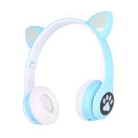 Casti Wireless Extralink Kids Cat-Ear Bluetooth 5.0 RGB  Albastru