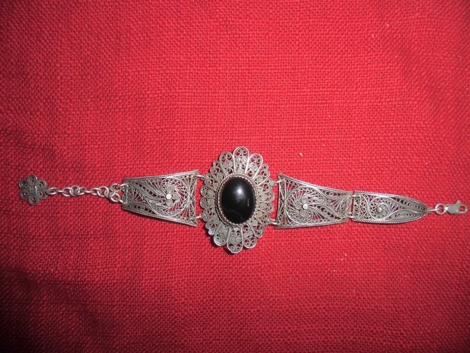 Bratara argint 925 in filigram cu onix