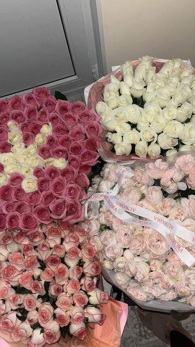 Цветы свежие пионы и розы 51-101