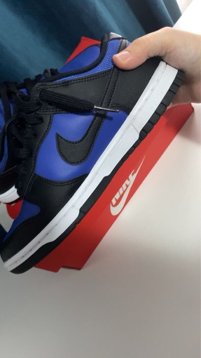 Nike dunk ORIGINALI albastru negru alb,noi