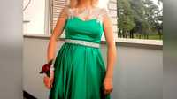 Rochie de seara midie , nasa, deosebita verde smarald, eleganta