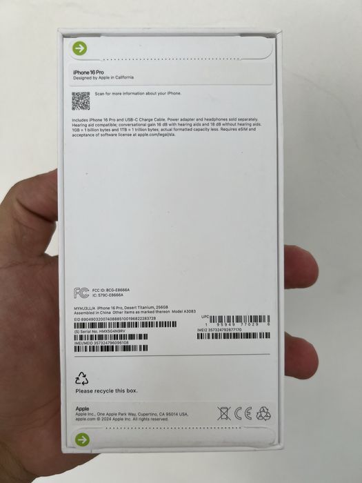 Iphone 16 pro 256 GB Desert titanium LL/A