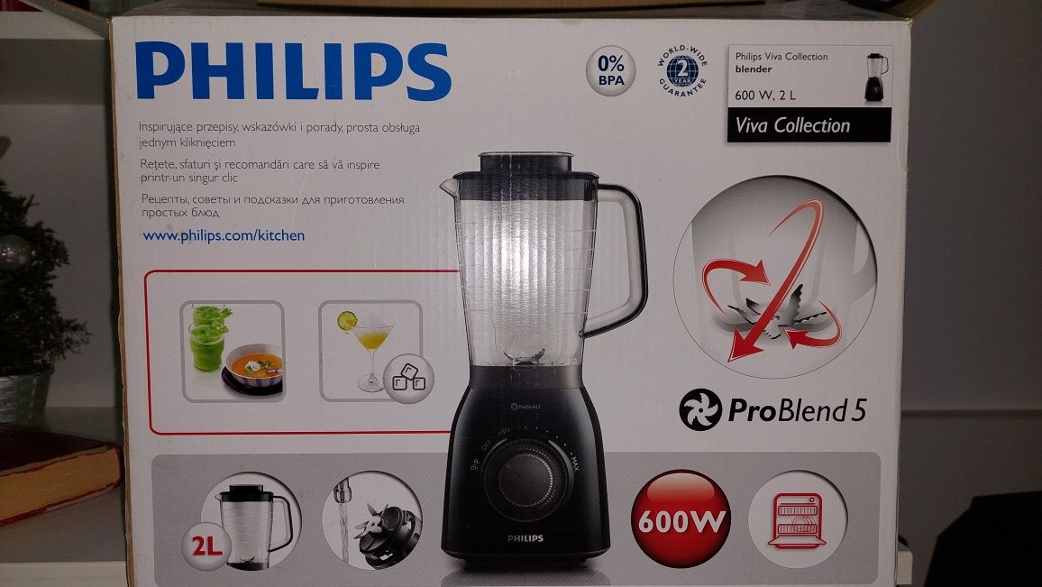 Blender 600w/2L,Philips