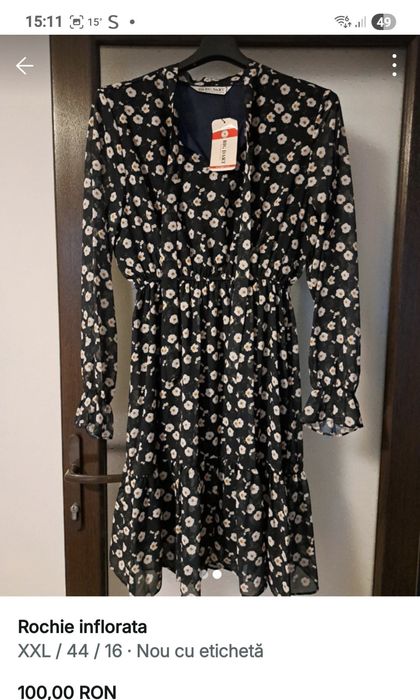 Rochie midi, nou cu eticheta