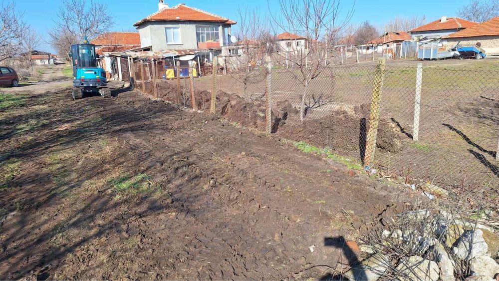 Услуга с мини багер( чисто нов)