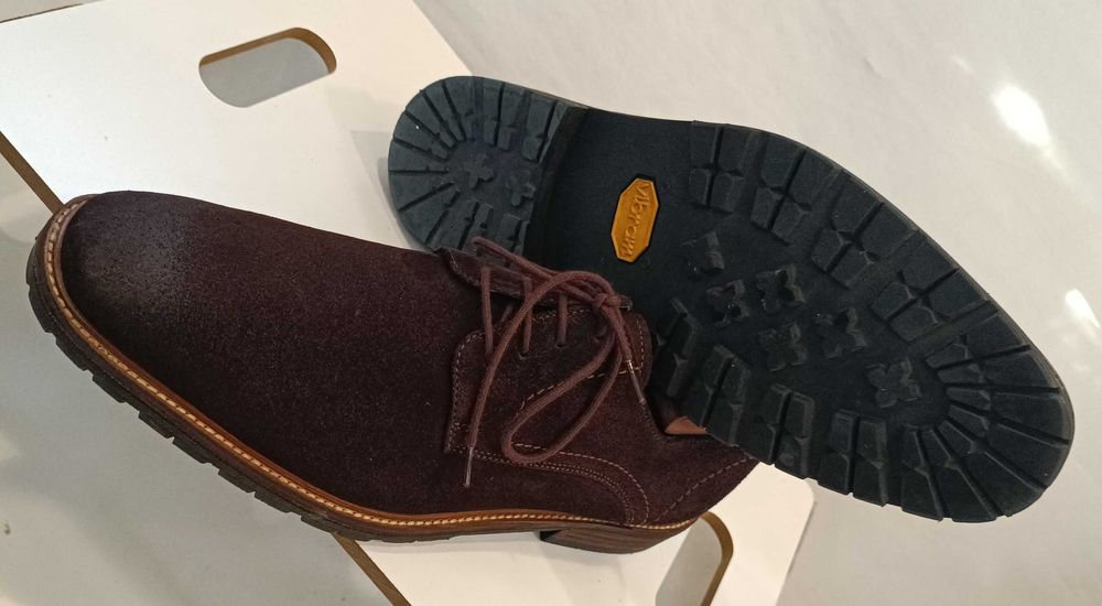 Pantofi derby 45 45.5 plain toe Salamander NOI piele nat talpa Vibram
