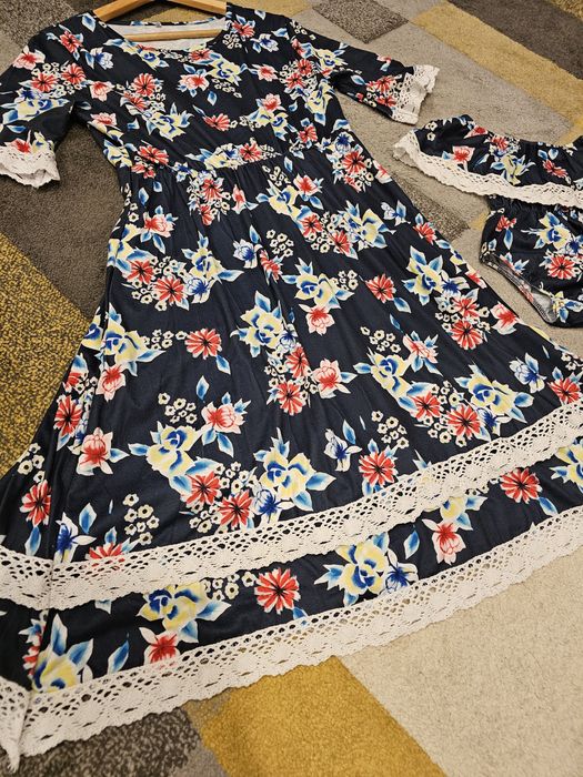 Set rochii mamă L - fiică (9-12 luni)