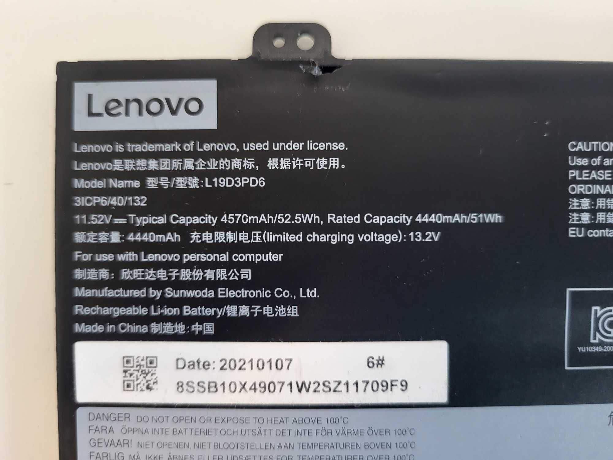 Baterie laptop Lenovo Originala L19L3PD6