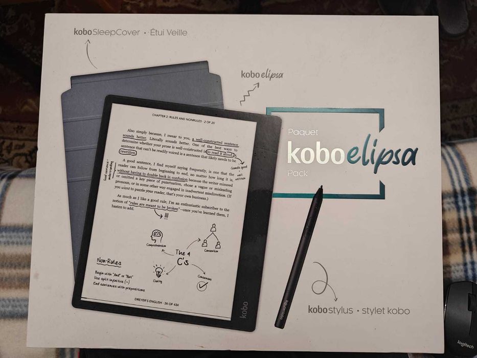 Kobo Elipsa Carta Tableta E-Ink 1200 10,3" inch display 32GB black