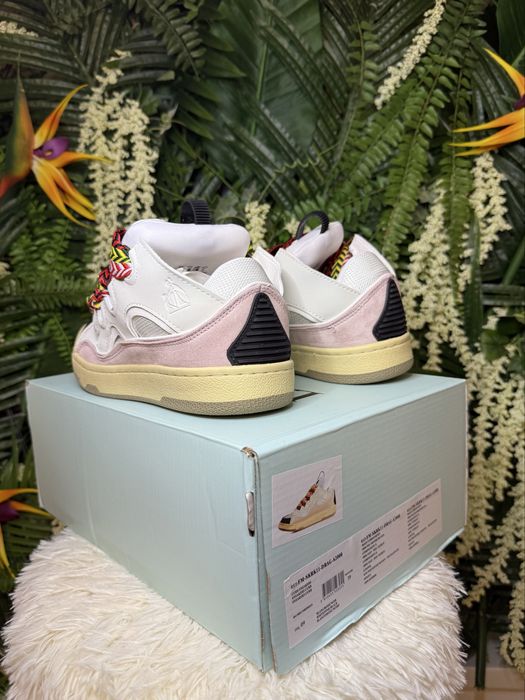 Lanvin Curb Suede White Pink