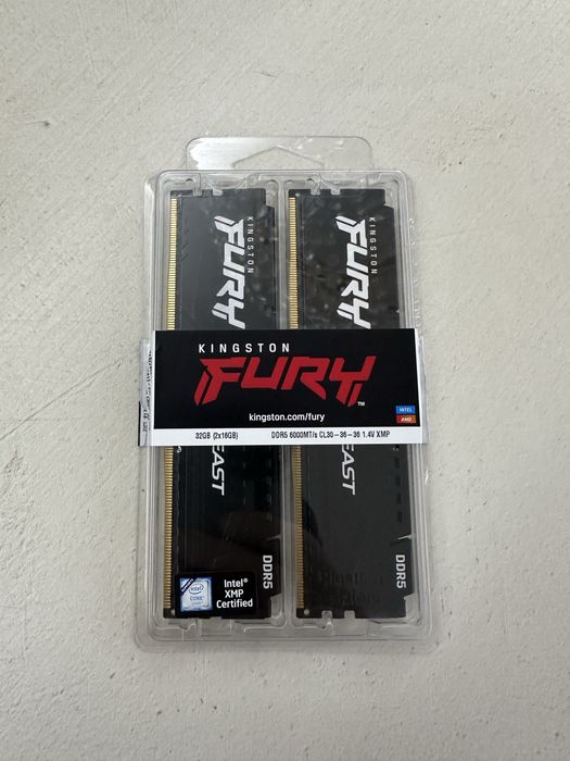 RAM DDR5 16GB (2x8GB) HyperX Fury Beast 6000MHz CL30