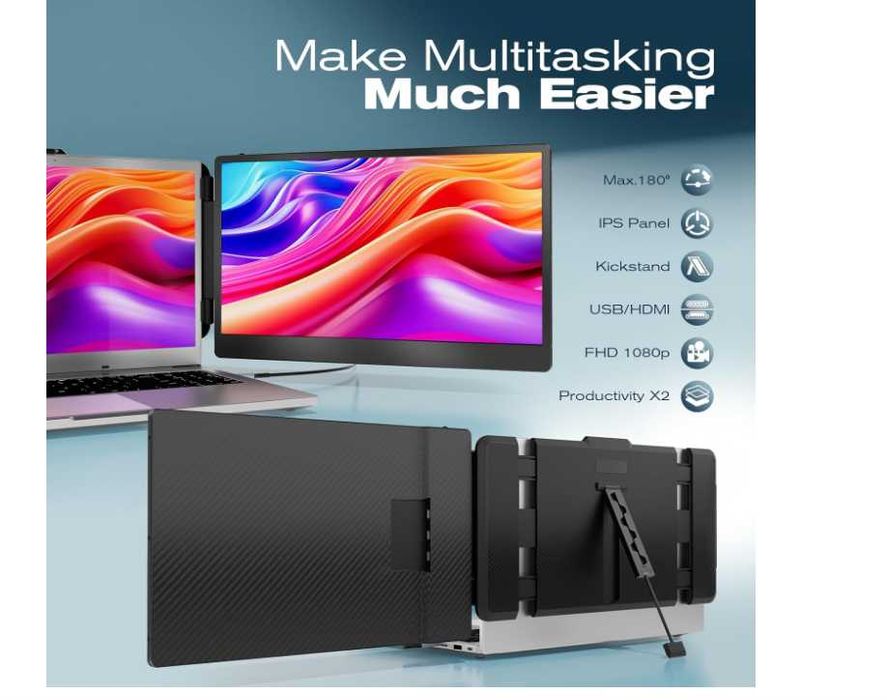 Monitor portabil TeamGee S1  Laptop Telefon tip c IPS 1080p