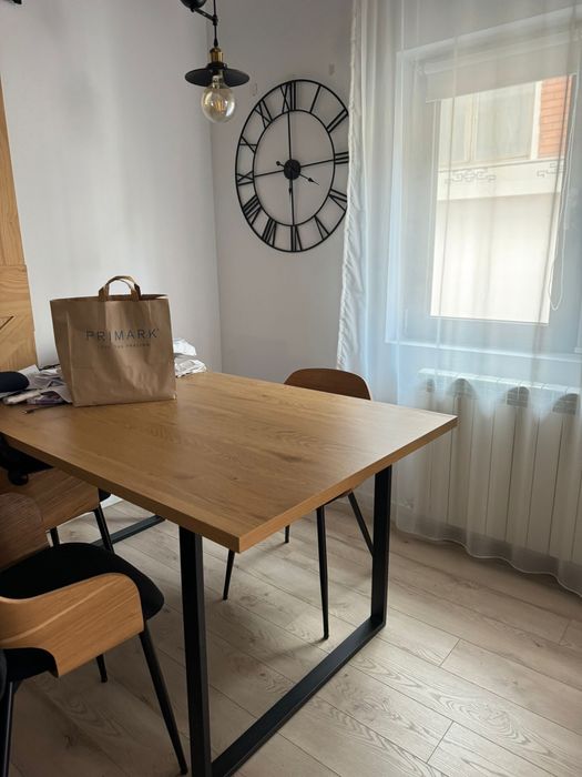 Masa stejar, 169/90 stejar/negru ca noua