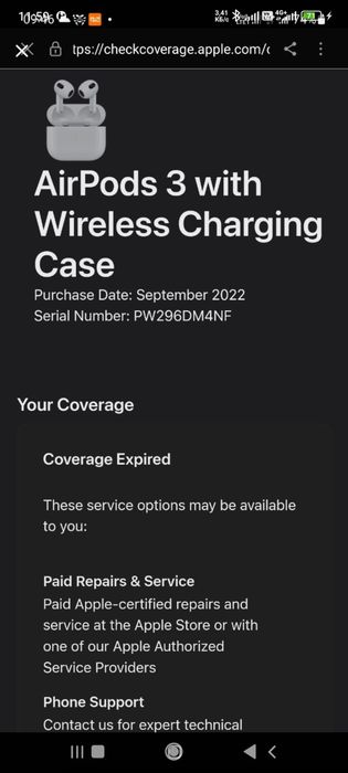 Оригинальный правый AirPods 3 (A2564) — для замены, без кейса