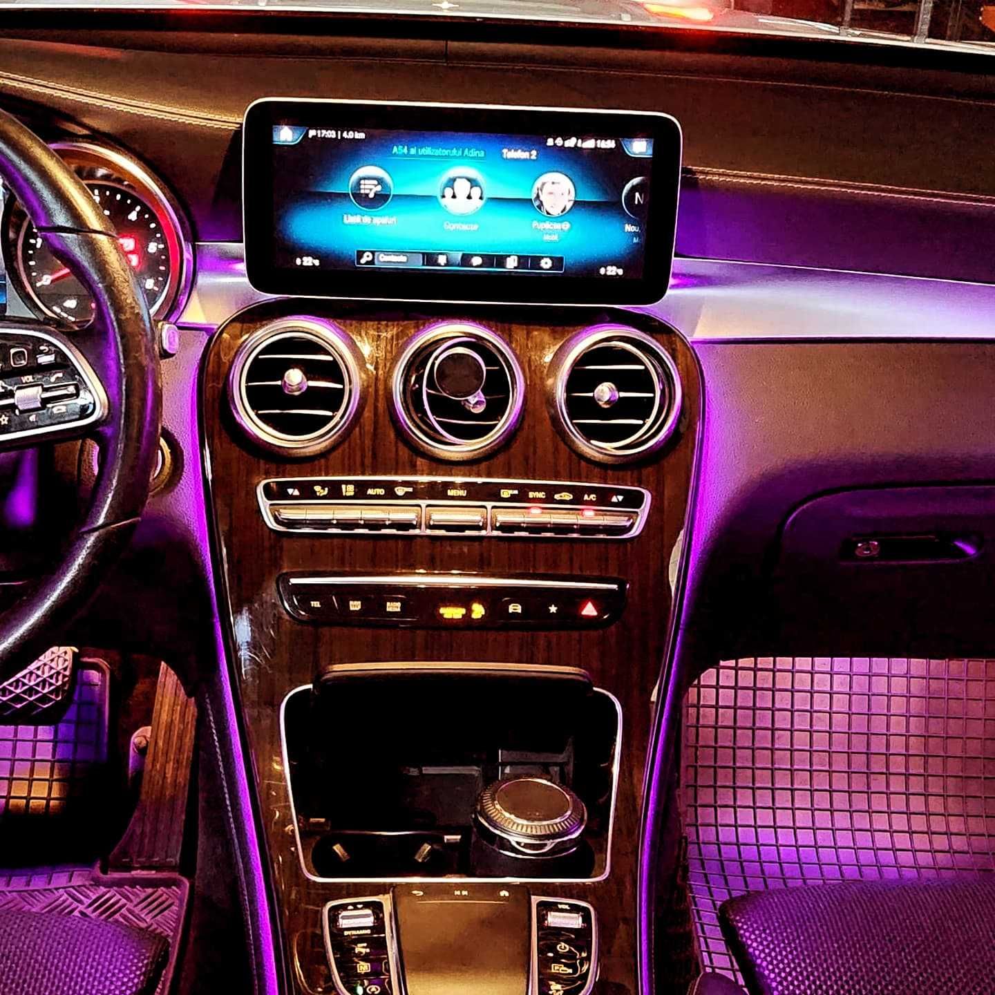 Kit lumini ambientale 18 in 1 acrilice bluetooth pentru Mercedes
