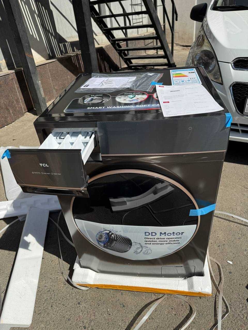 Стиральная машина TCL 10 кг P7110FLG DD Inverter Steam