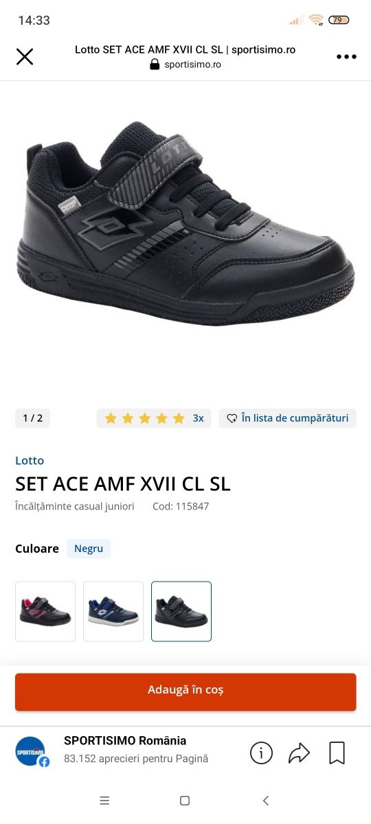 Adidas măr 34 și Adidași/pantofi sport copii Lotto mărimea 31