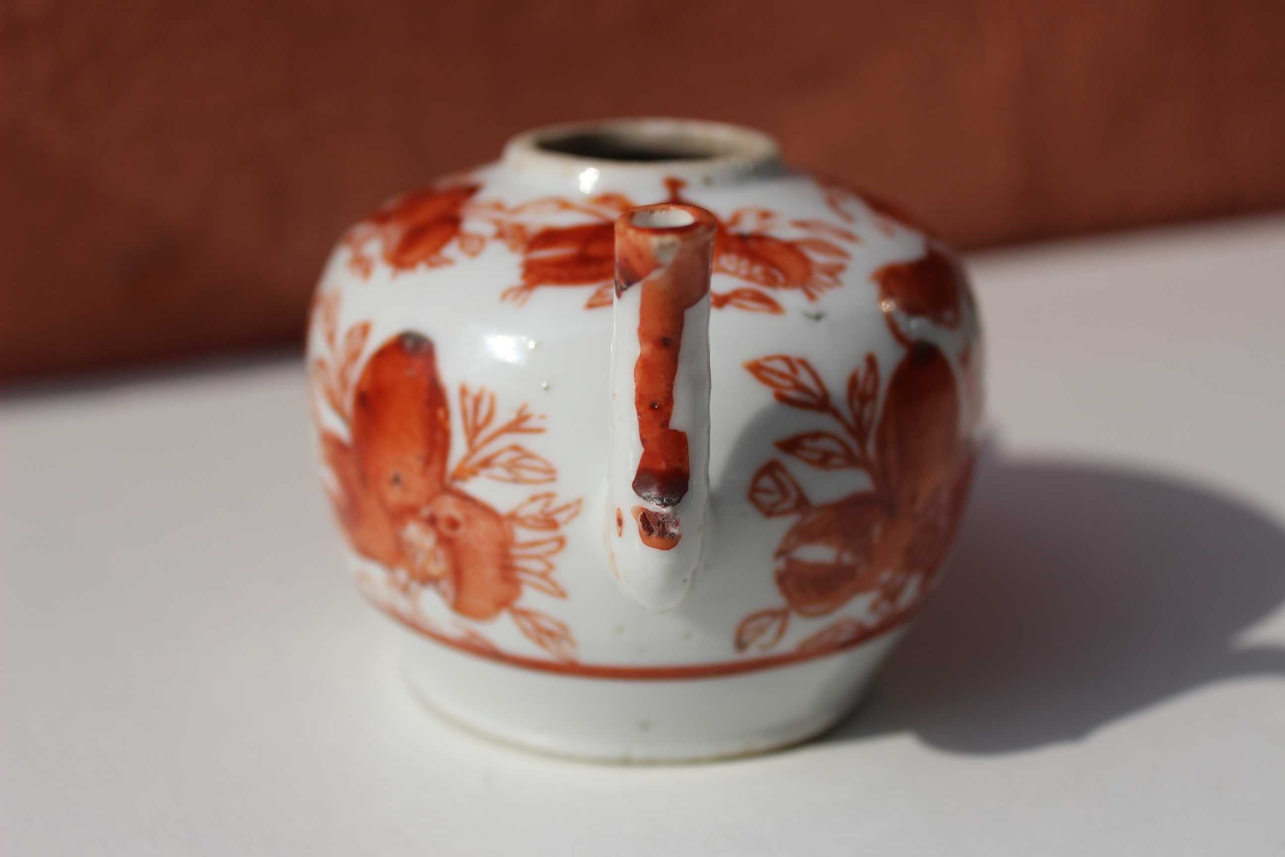 Ceainic portelan CHINA, secolul 19, TONGZHI, piesa de colectie