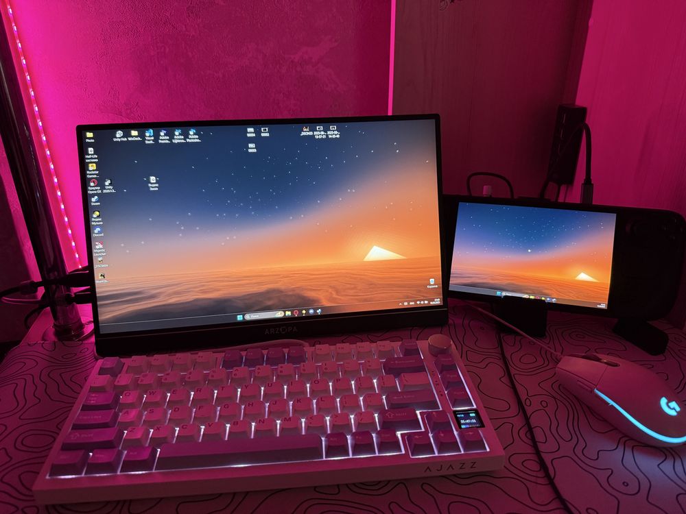 Steam deck oled 512 + монитор