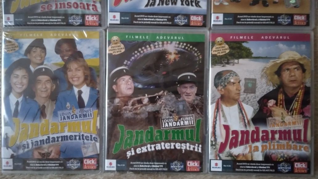 Dvd-uri filme colecția Jandarmii  cu Louis de Funes