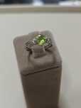 Inel aur 14k 2.84gr cu diamante naturale și peridot(r)