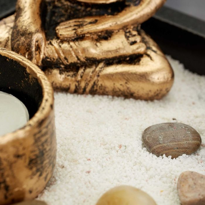 Gradina Zen cu Buddha Miniatura Japoneza cu Lumanare Nisip Betisoare