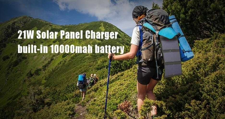 ALLPOWERS™ PD18W 5V3A 9V2A 12V 1.5A 21W Сгъваем Соларен Панел 10000mAh