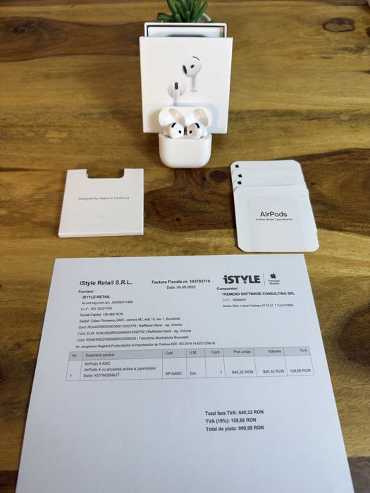 Airpods 4 ANC - Factura Istyle - *Cadoul Ideal*