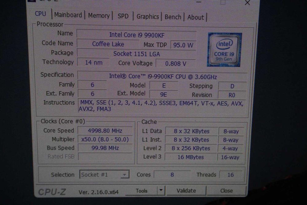 [LGA 1151 v2] Процесор,CPU Intel Core i9 9900KF -8c/16t, 95W, 5GHz ДДС