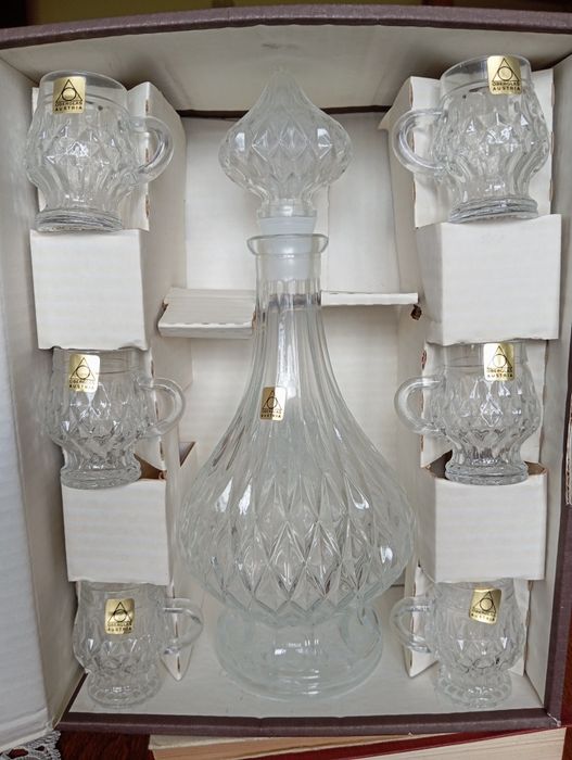 Стъклен сет за леко питие,ликьор