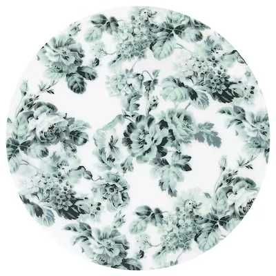 Салфетка под приборы, бел/зелен/цветок 37 см от ИКЕА