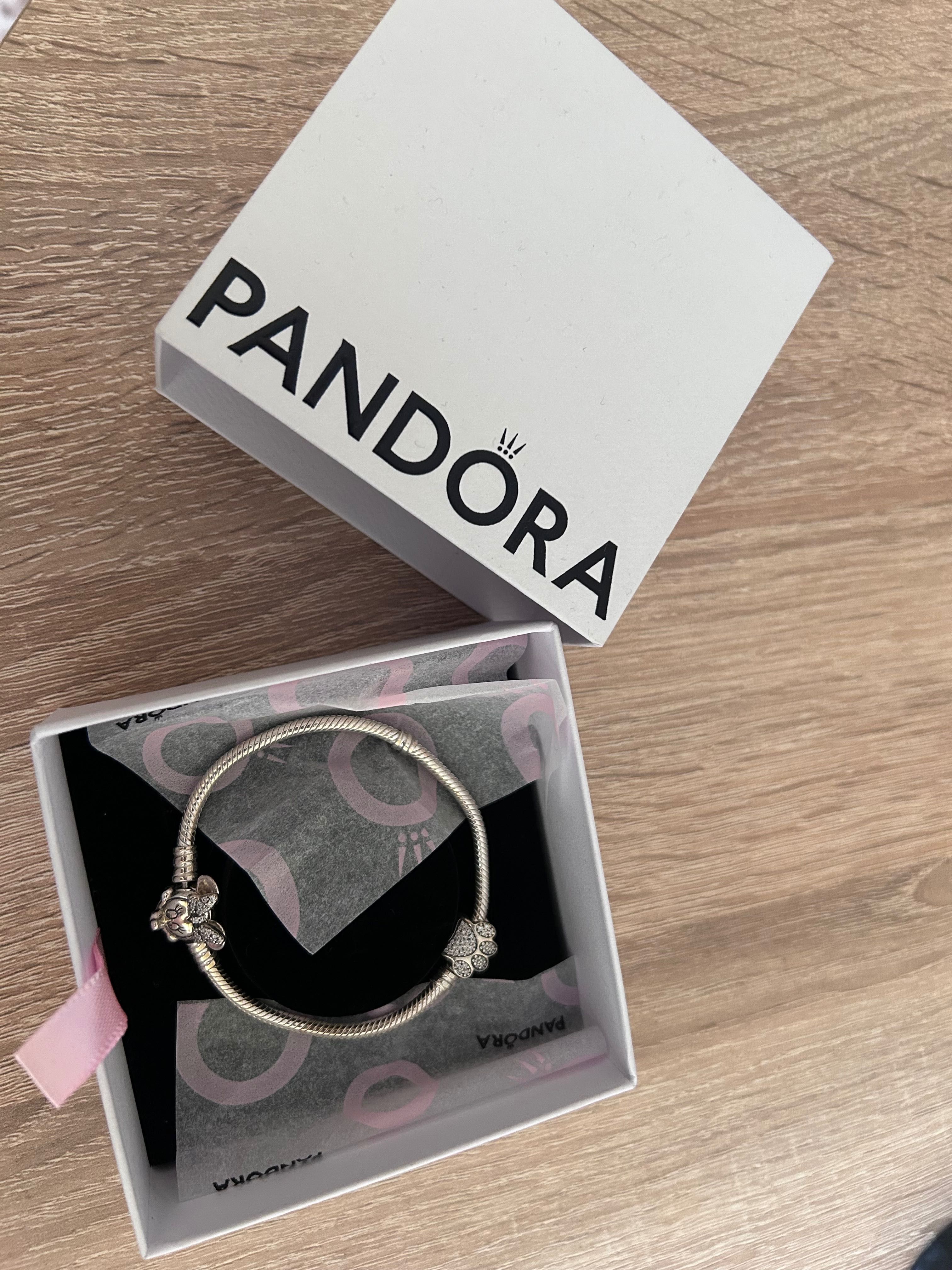 Гривна Pandora с Мини Маус и Талисман лапичка