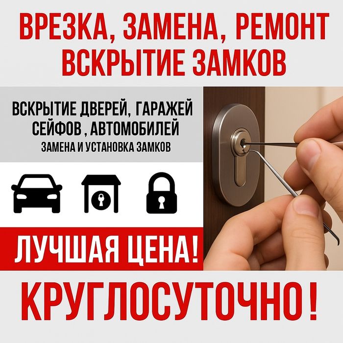 Установка замков. Ремонт замков. Ремонт ручки. Ремонт дверей. Мастер .