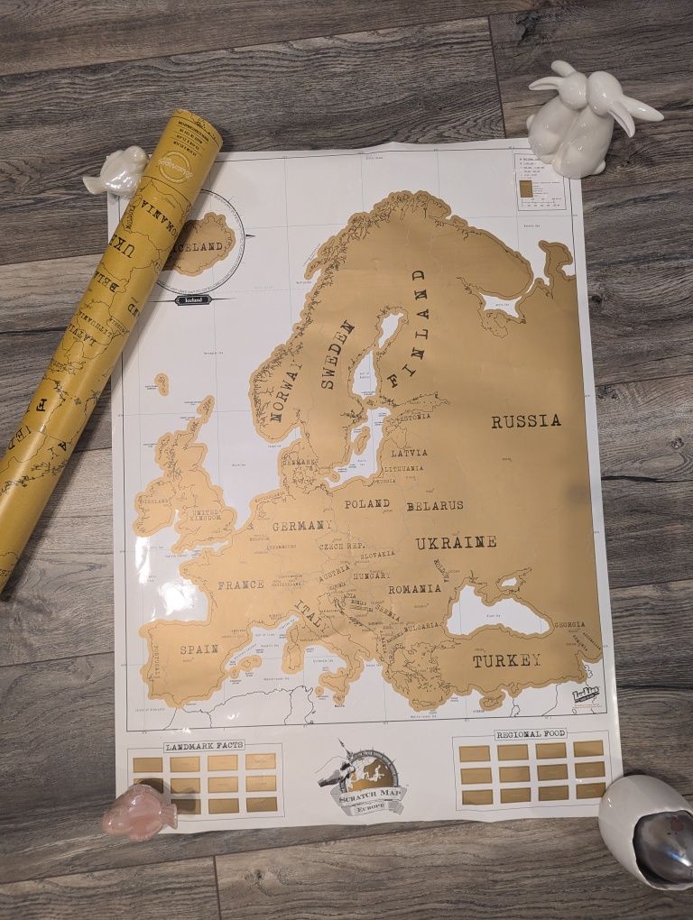 Скреч карта на Европа