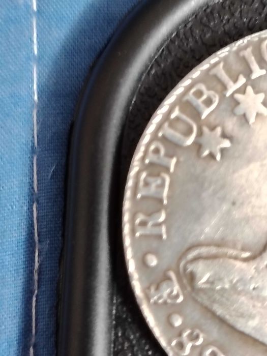 Монета редкая Боливия 1835 год ( LIBREFOR LA CONSTITUCION)