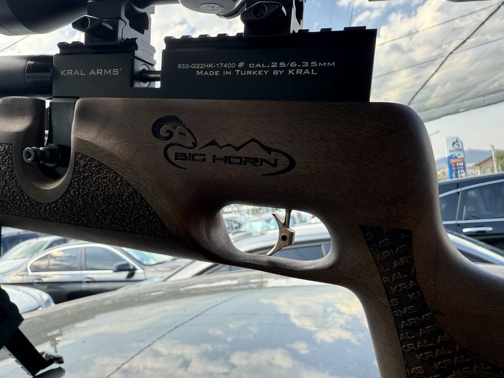 Kral Arms Big Horn cal.25 6.35mm със оптика и бутилка за зареждане