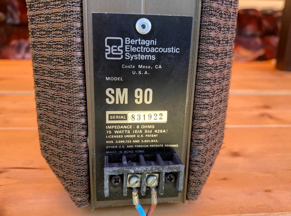Boxe Bertagni Electroacoustic Systems BES SM-90 8 ohms 150W colectie