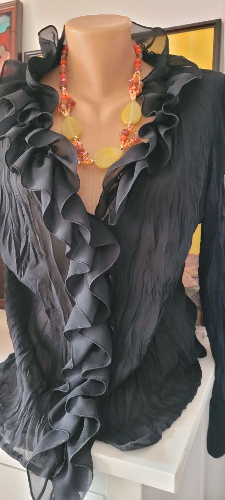 Bluza dama volane mânecă lungă