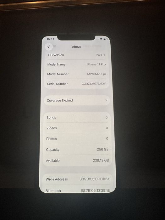 Iphone 11 pro / 256 gb