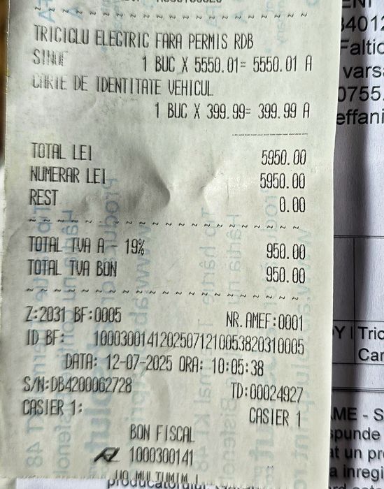 Triciclu Electric FARA PERMIS RDB