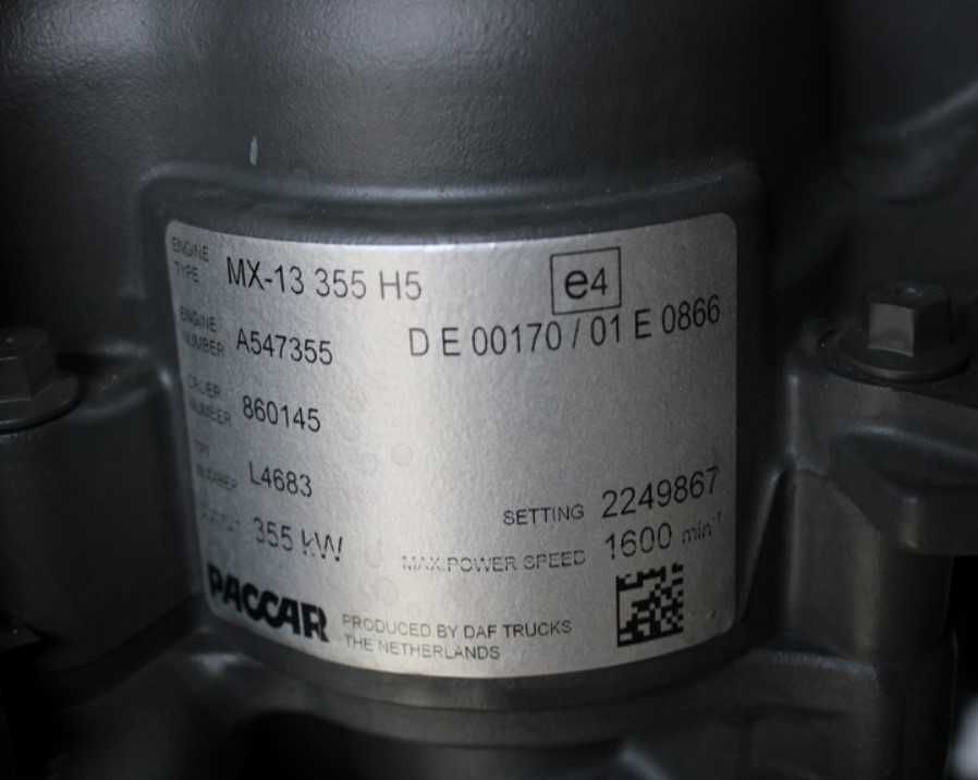 Motor MX-13 355 H5 camion DAF/XF XG 480 CP - Piese de motor DAF