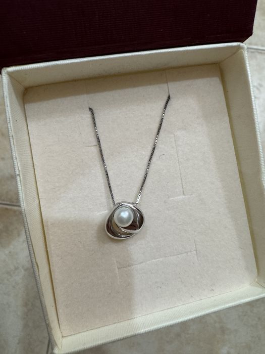 Сребърно колие с перла Yuno