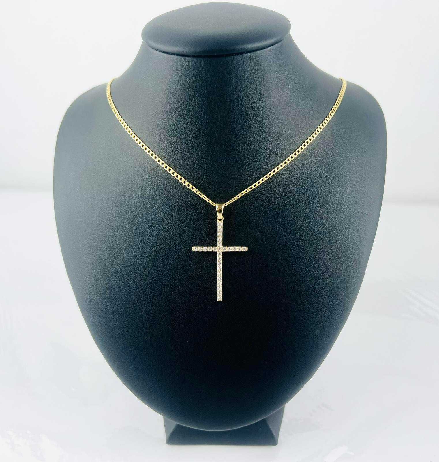 ++ЧИСТО НОВ++ Златна висулка кръст 14K 3,5x2см / 1,56гр