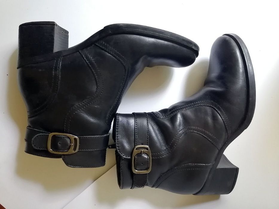 botine negre - marime 37, toc 5 cm